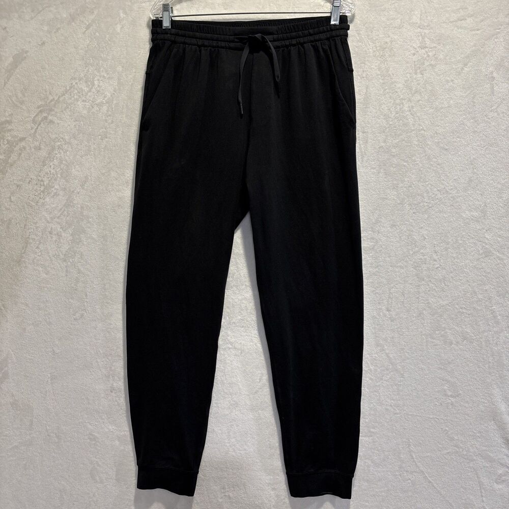 Lululemon Mens Medium Black Soft Jersey Jogger Zip Pocket Performance Activewear